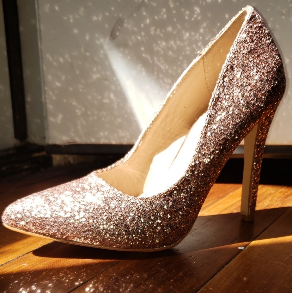 🔥Last One🔥 Champagne Glitter Pump